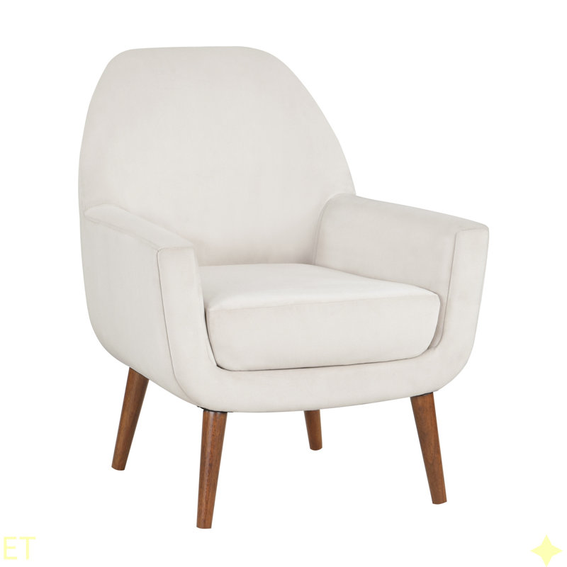 Fauteuil Astrid, Brun, Velours beige