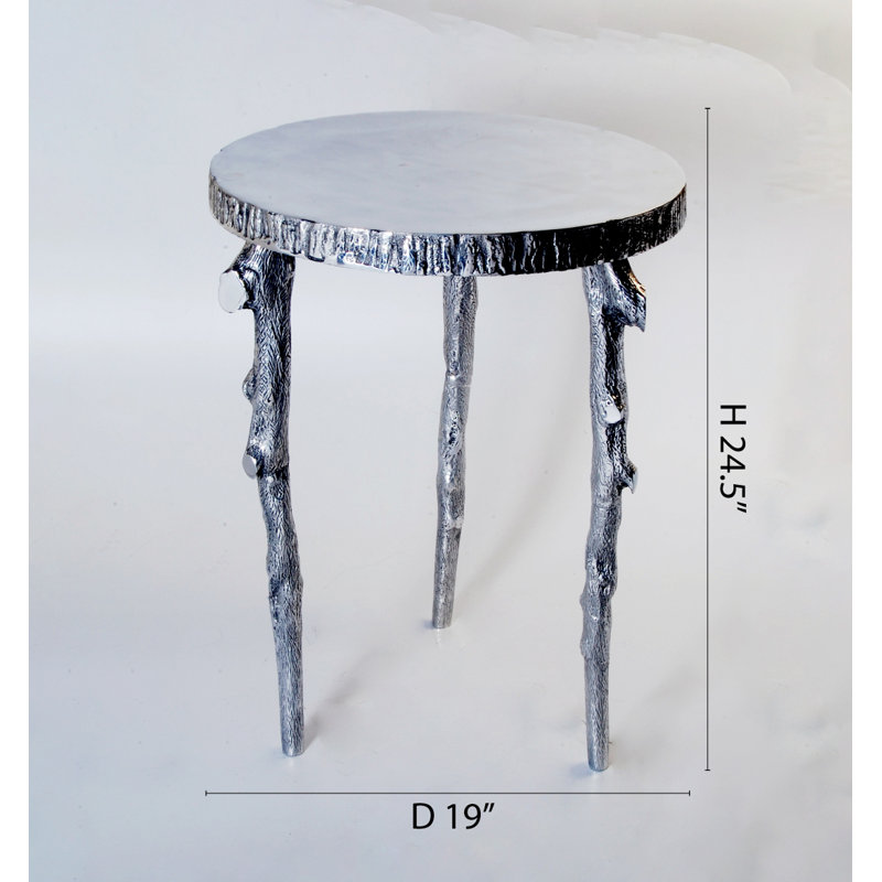 Table d'appoint en aluminium chromé Brach