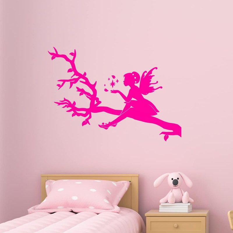 Non-Wall Damaging Wall Decal, 13" H x 18" W, Hot Pink