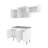 Kronos White Modular Kitchen Set - Complete Solution With Storage
