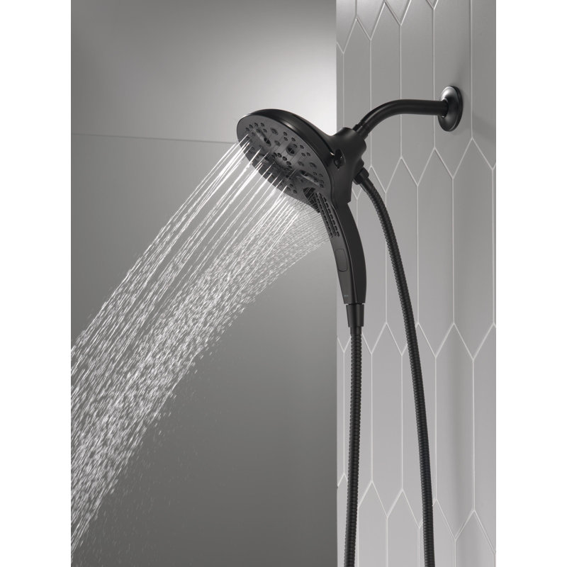 Multi Function Dual Shower Head with H2OKinetic Technology, Matte Black