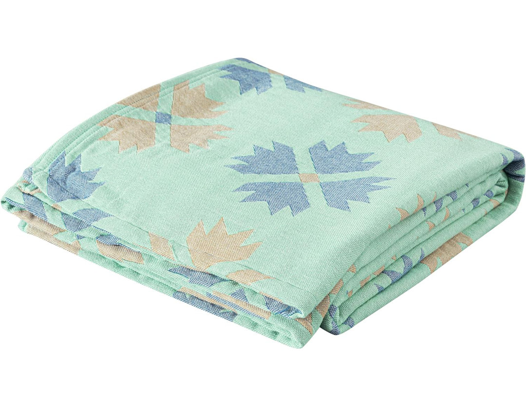 Noah Jacquard Woven Lightweight 4-Layer Reversible Cotton  Blanket Chezmoi Collection 