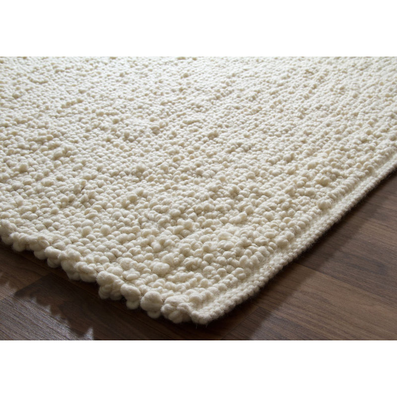 Natalie Solid Colour Wool Hand Woven Area Rug, Rectangular 300 x 400cm