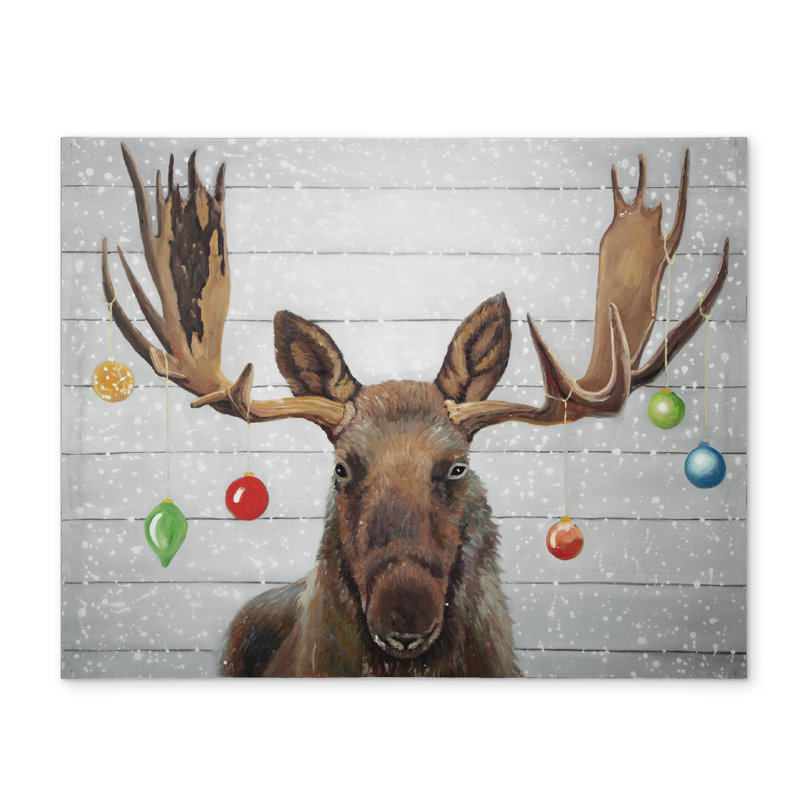 Napperon Rustic Moose Christmas