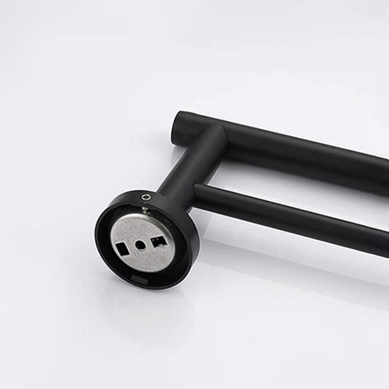 Ensemble de 4 pièces de quincaillerie de salle de bain murale, acier inoxydable, Noir mat