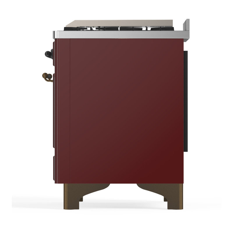 Majestic III Series 48 Inch Dual Fuel Range with 5 Sealed Burners, Griddle, Frenchtop in Matte Graphite (Liquid Propane, Burnished Trim)