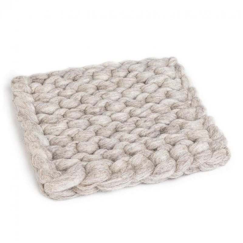 Trivet de couleur tricotée Chunky, Gruau