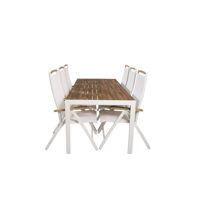 Hyeon 6 - Person Patio Dining Set with Rectangular Table