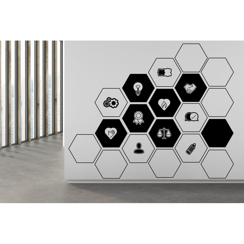 Autocollant mural en vinyle Core Value, H 17 po x l 21 po, Brun