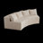 Boneless Curved Sectional Sofa With Four Pillows, Curved Modular Semi Circular Sofa, Comfy Couch-2069186938