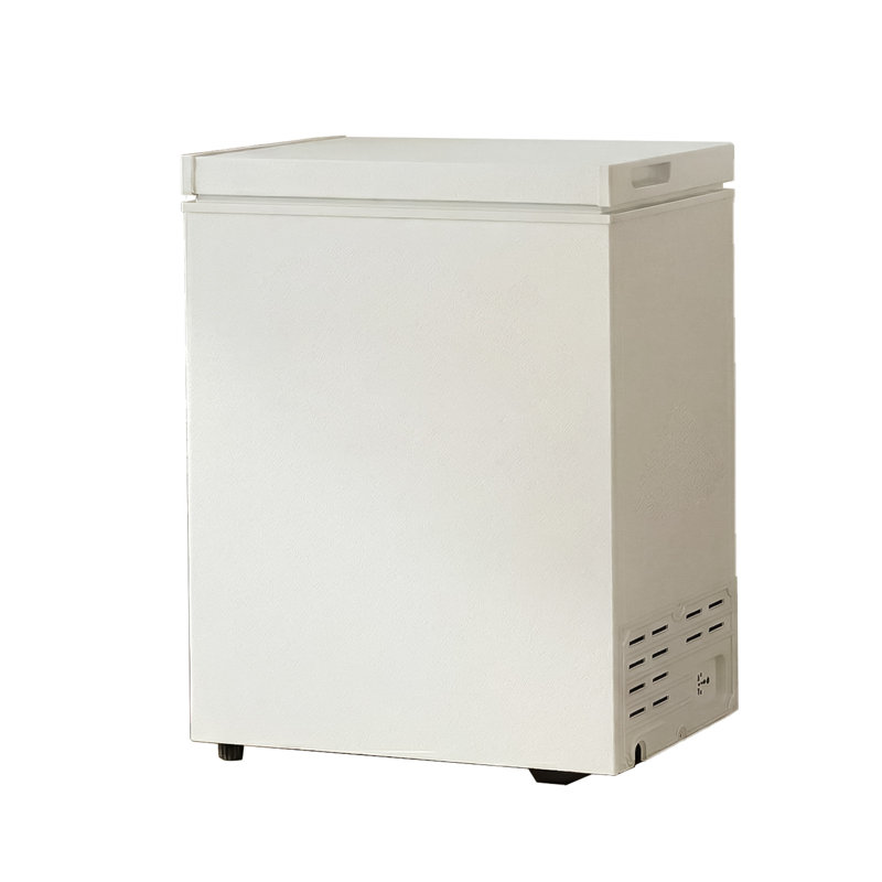 4.5 Cu.ft Compact Chest Freezer, Low-noise Energy-saving Deep Freezer With 7 Level Adjustable Temp & Removable Basket, White