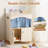 Toy Kitchen Cabinet with Realistic Sink and Faucet, Interactive Play Kitchen Sink with Running Water, Pretend Cleaning & Storage Activities for Kids
