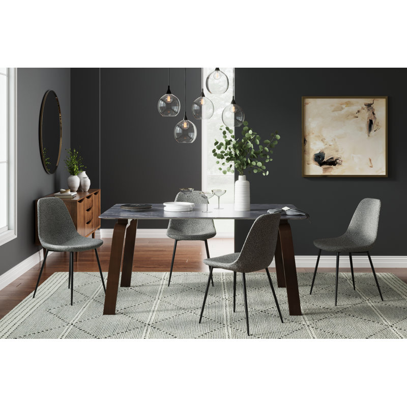 4 - Person Four Leg Dining Set, Gray