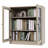 Palace Imports 100% Solid Wood Short Bookcase with Glass Doors, Adjustable Shelves, Modular Storage Bookshelf, 32" W x 35.75" H-112281079
