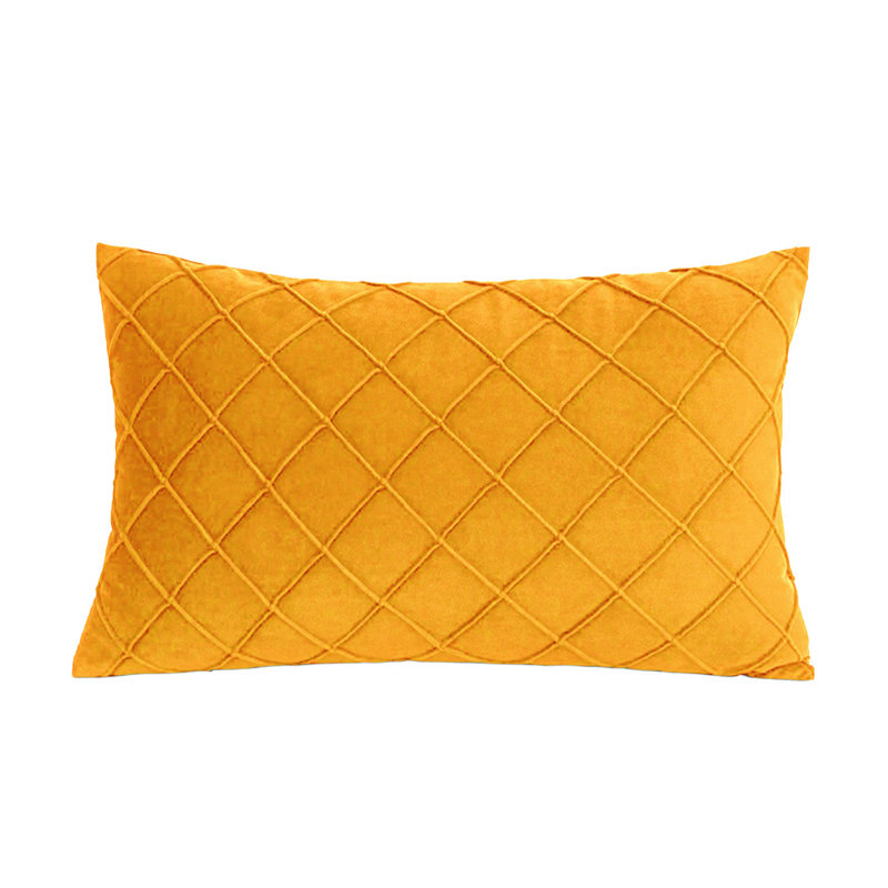 Ensemble de 2 taies décoratives carrées 18 "x 18", Jaune, H 33,5 po x l 141 po x P 41,7 po