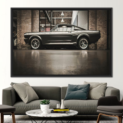 Classic Car Canvas, Vintage Car Poster, Ford Mustang Wall Art, American Car Art, Car Wall Art, Motivatioanal Canvas,