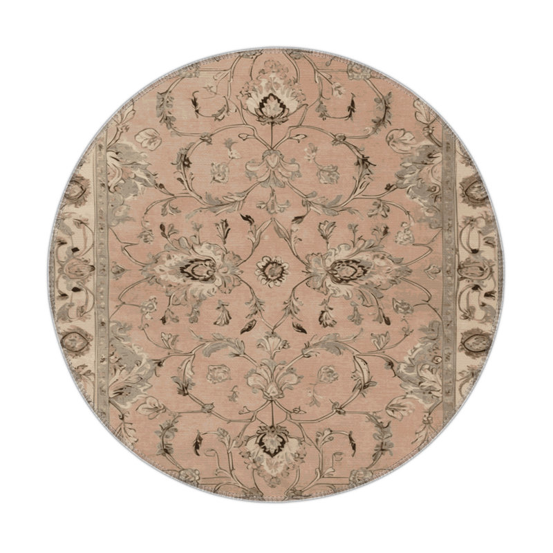 Tapis d'intérieur et d'extérieur Tabriz, Rond 5 pi