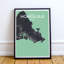 Honolulu City Map - No Frame Print-1859929165