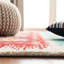 Tapis en laine / coton touffeté à la main en bleu clair / rouge Southwestern-1837934392
