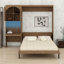 Lit escamotable moderne avec armoire latérale réversible, lumières DEL, tiroirs et armoires-439744406