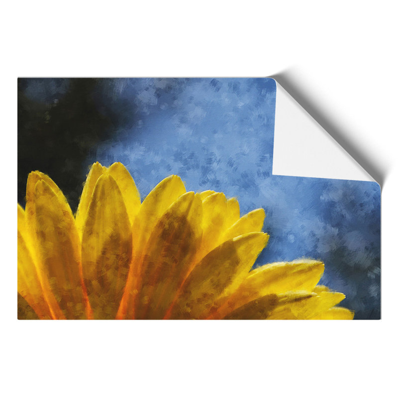 Yellow Daisy Flower Painting - Frameless Print, 30cm H x 42cm W x 0.1cm D