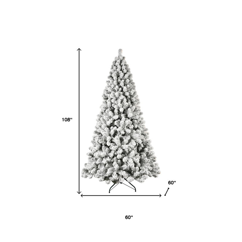 Sapin de Noël enneigé 9 pi