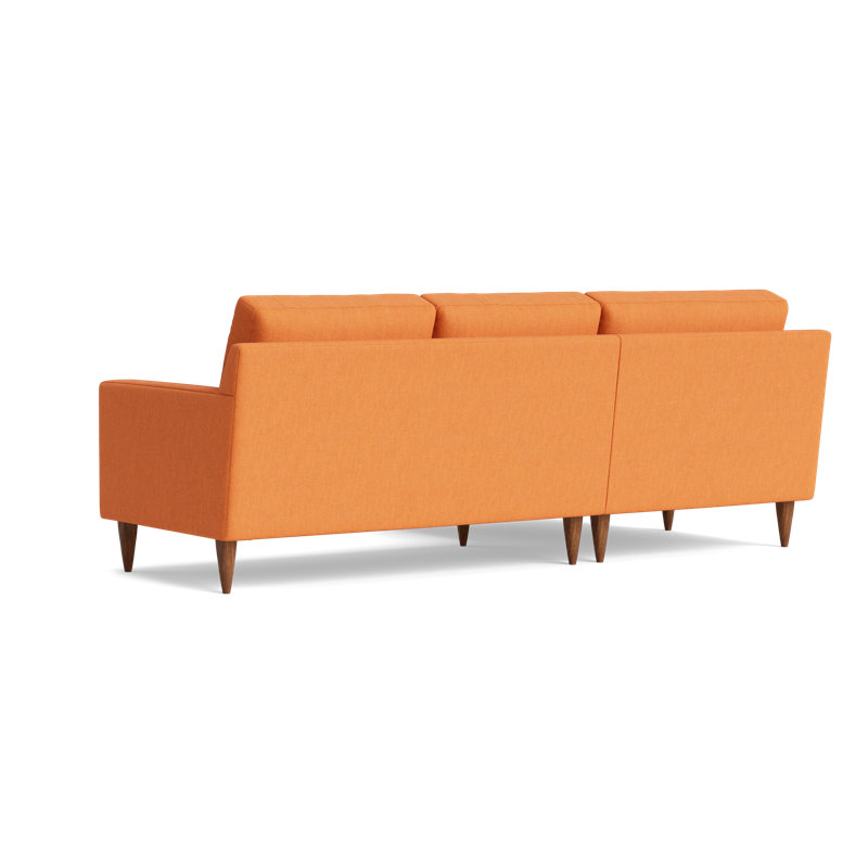 MCM Chaise Sectional, Left Hand Facing, Performance Weave - Carrot