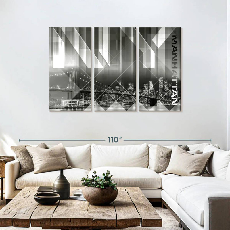 Sireci Modern View Brooklyn Bridge, 48" H x 74" W