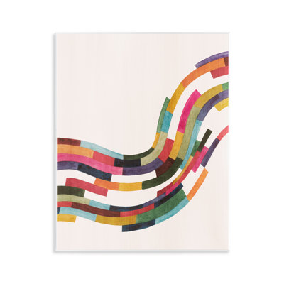 Curved Geometric Wave Wall Plaque Art by Grace Popp