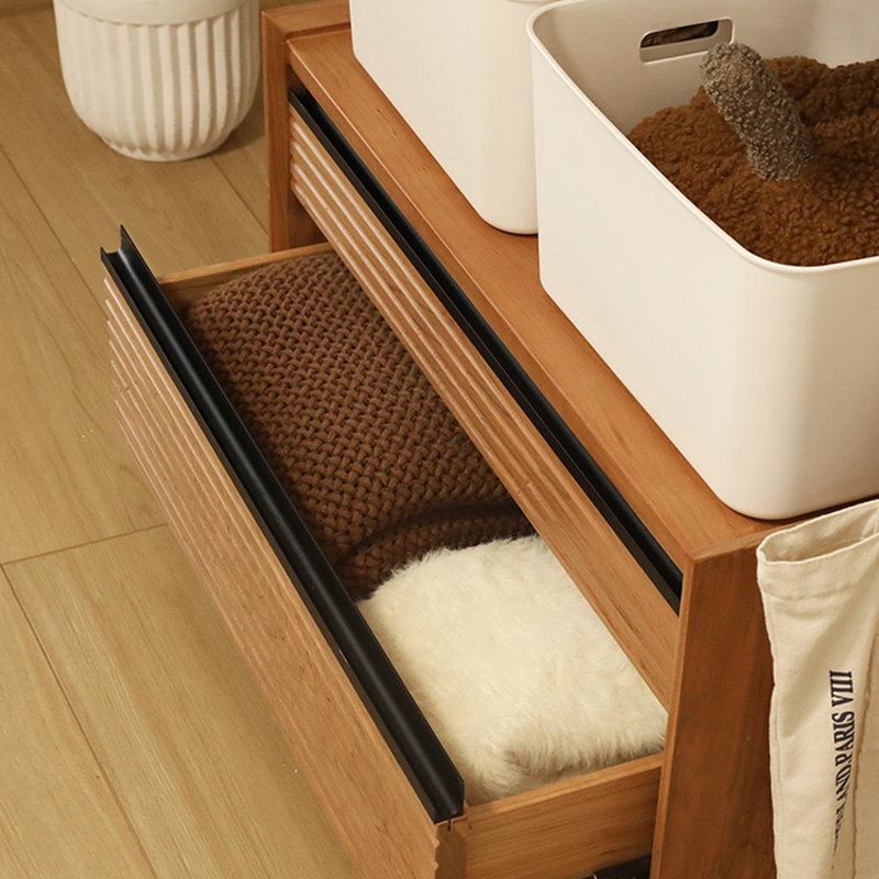 Thick Solid Wood Coat Rack Drawers V - Hooks