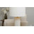 Daye Modern 3D Printed Porcelain Table Lamp For Accent Table - Perfect For Bedside, Desk, Or Living Rooom Table Lamps - Aesthetic Small Table Lamp For Bedroom - 27", White