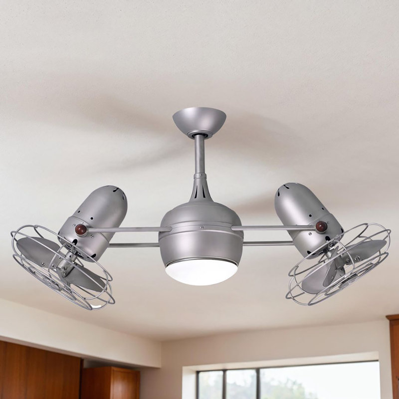 Dagny LED Downrod Ceiling Fan, Brushed Nickel