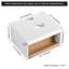 Meuble-lavabo flottant 24 po avec lavabo vasque en marbre noir, meuble-lavabo mural avec tablette ouverte, finition blanche avec décor en bois, conception moderne peu encombrante (livré dans 2 boîtes)-1188878299