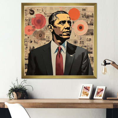Rétro collage rétro de Chronique «Obama» - président / décoration murale politique