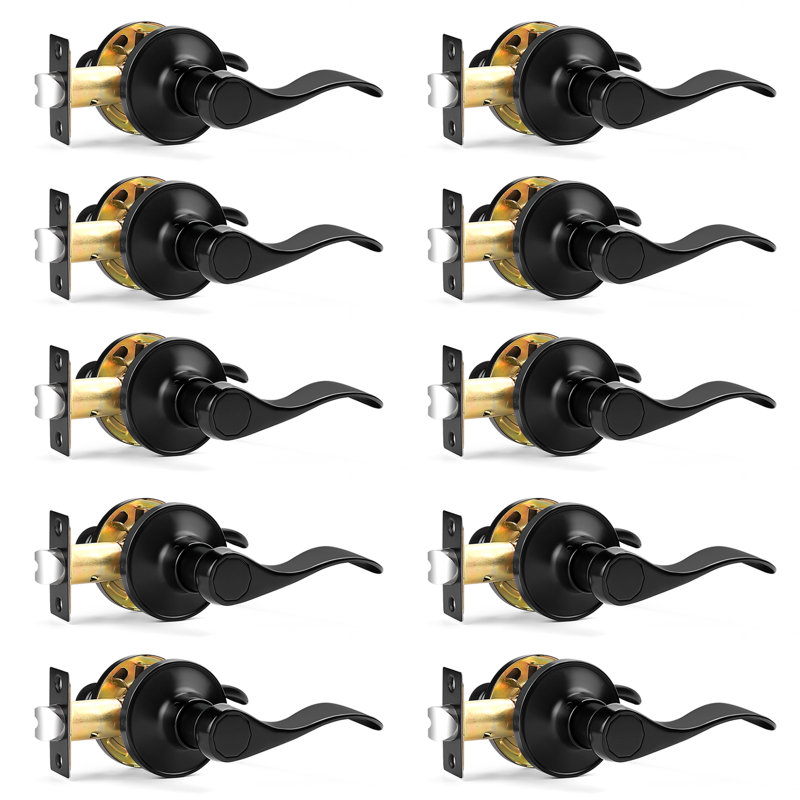 Passage (Hall & Closet) Door Lever, Black
