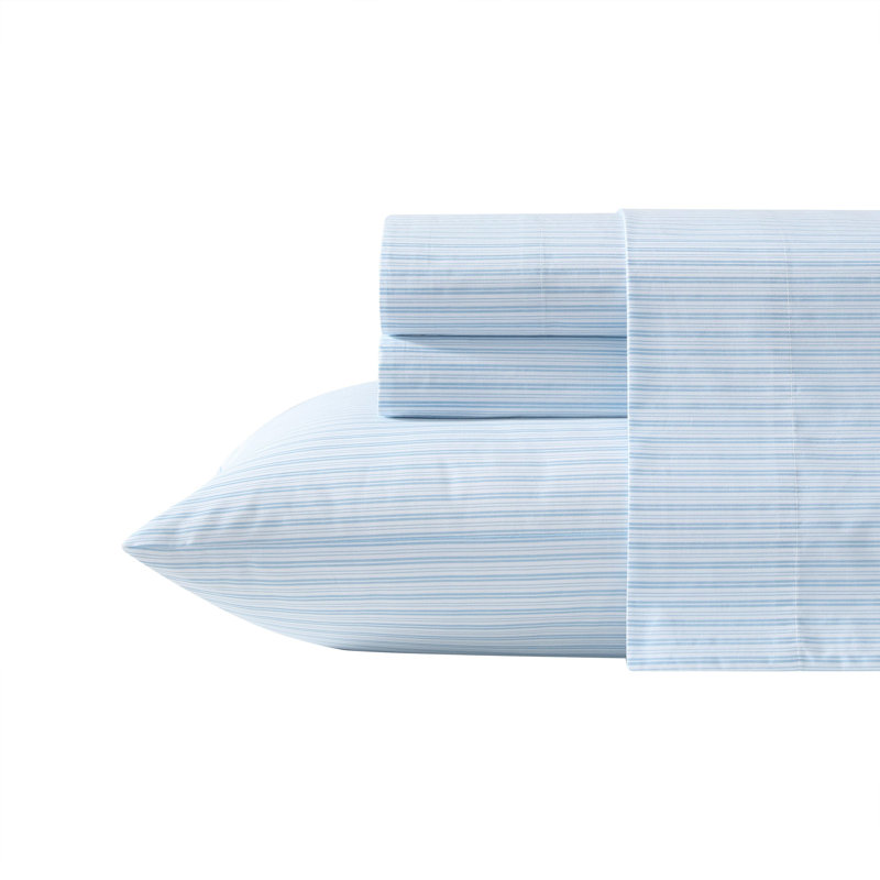 Percale Novelty 200 Thread Count Printed Cotton Sheet Set, Twin XL Sheet Set with 1 Standard Pillowcase