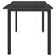 Faizon Rectangular Metal Outdoor Dining Table , cm W 90cm cm D-1413104221-1413104220