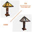 Lampe de table abstraite en verre coloré 3 lumières Tiffany Tiffany