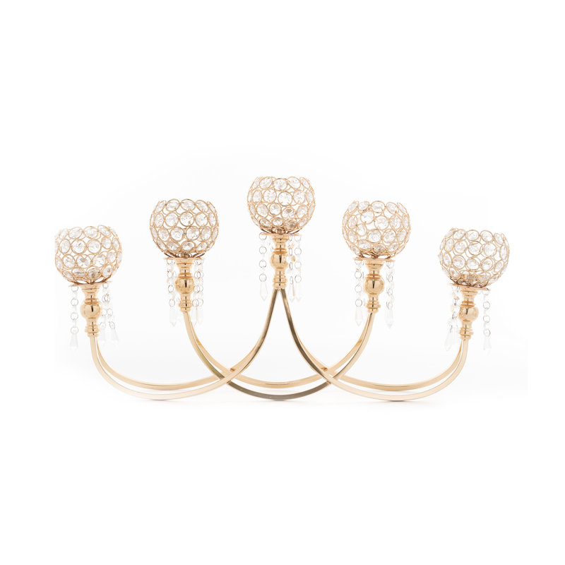 13.25'' H Tabletop Candelabra, Gold