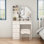 Meuble-lavabo 53,1 po avec tabouret et miroir Litzy