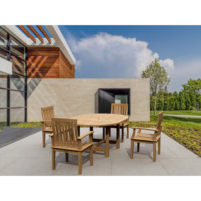 Arnott 4 - Person Teak Wood Patio Dining Set with