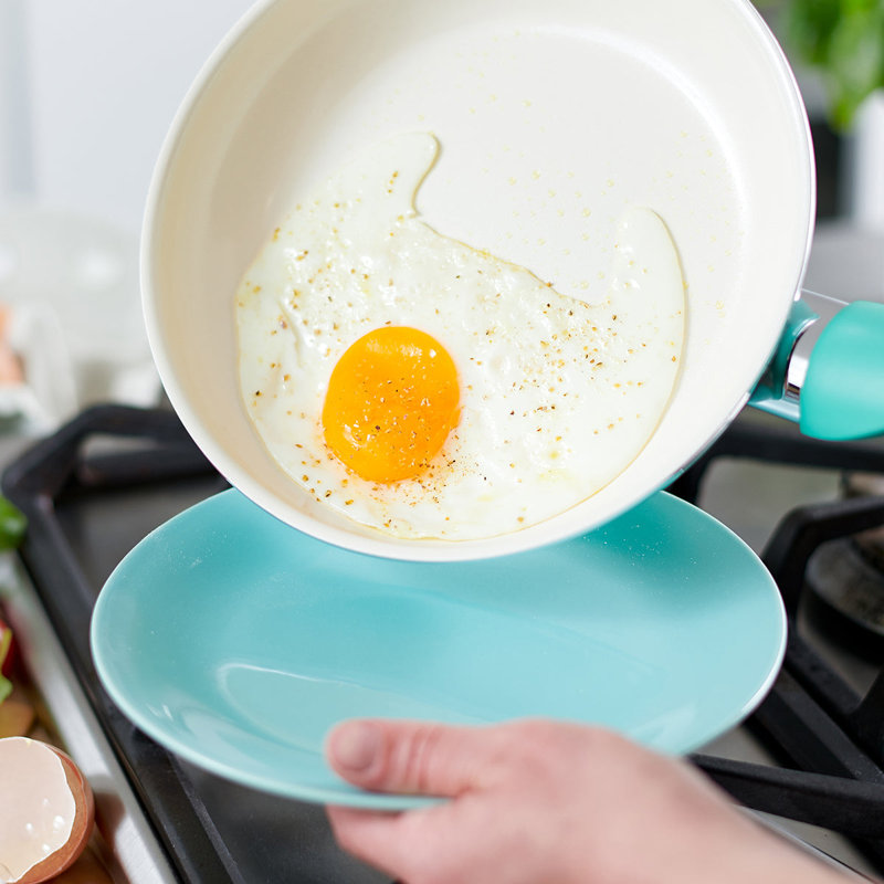 GreenPan Rio Healthy Ceramic Nonstick Frying Pan, Turquoise, 10" W