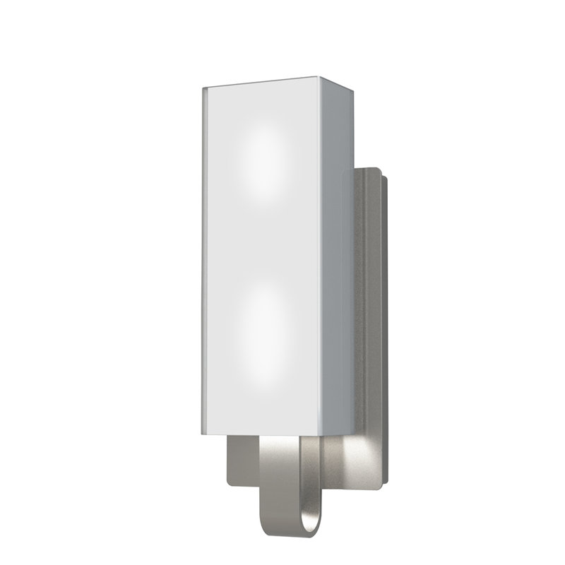 Barre d’éclairage de salle de bain 2 lumières Larissa, Nickel satiné