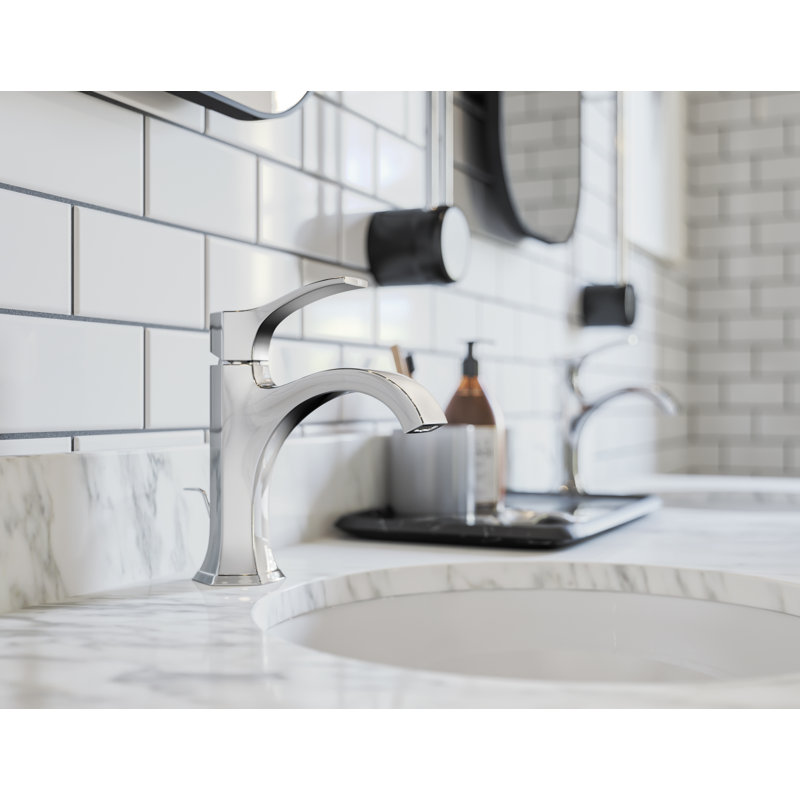 Robinet de salle de bain monotrou avec drain Locarno, Chrome