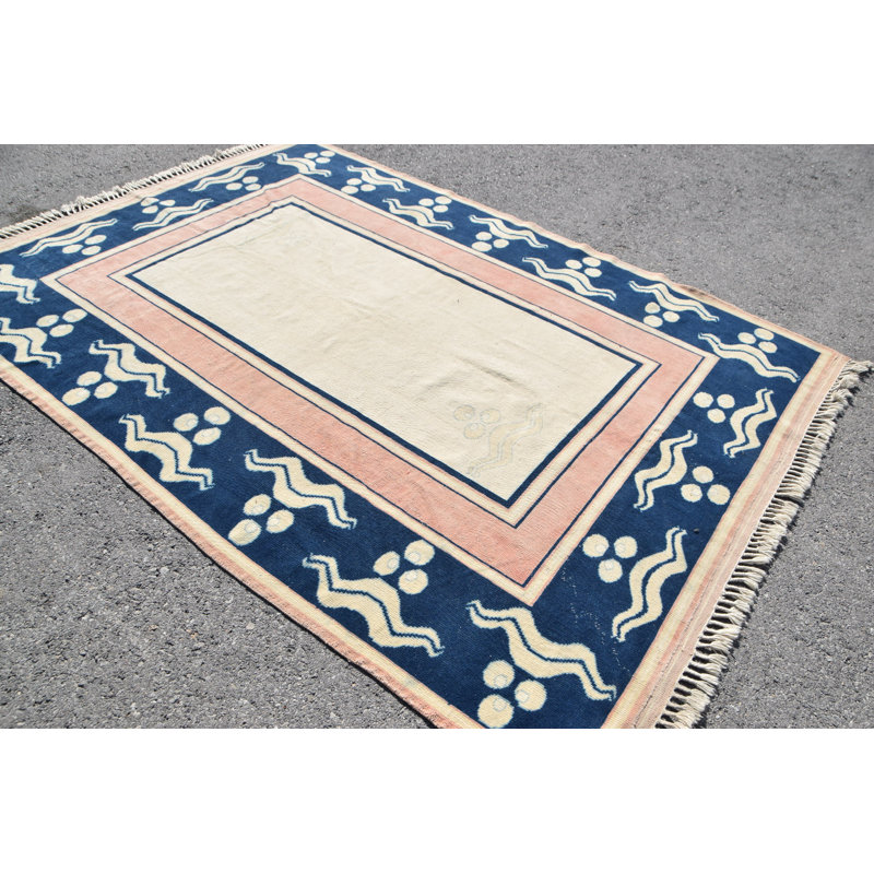 Vintage Large Turkish Anatolian Rug in Beige for Dining Room or Bedroom Decor