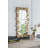 Herlaine Metal Rectangle Wall Mirror,Full Length Mirror with Golden Leaf Accents