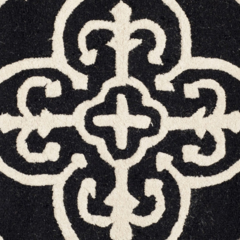 Tapis géométrique en laine touffeté à la main Brunswick, Tapis de couloir 2 pi 3 po x 16 pi