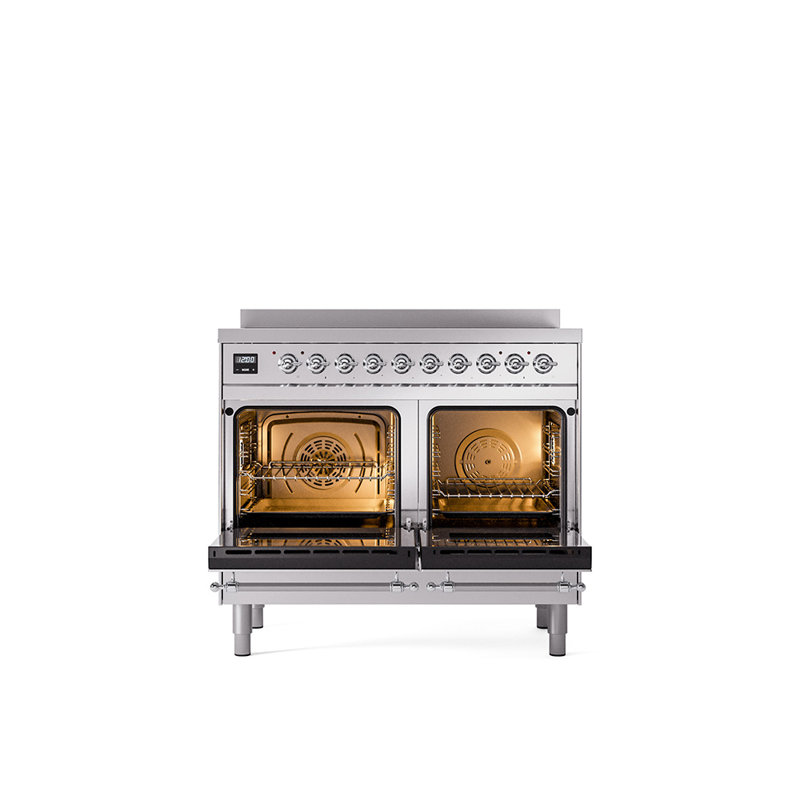 ILVE Nostalgie II 40 in Induction Range, Stainless Steel/Chrome