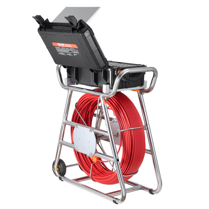 Caméra d'égout égouttoir 328 pi / 100 m avec écran tactile 10,1 po