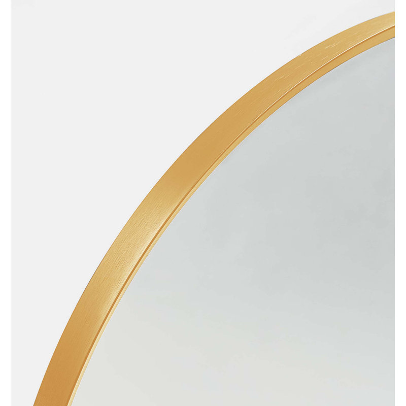 Miroir de salle de bain arqué en métal noir 20 po x 30 po pour mur. (W2203134104), 30 po x 20 po, Noir, Arche